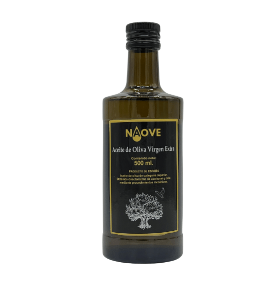 Botella de cristal de 500ml de Aceite de Oliva Virgen Extra